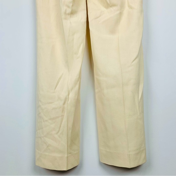 $365 Carlisle New York Creme Beige 100% Wool Luxury Dress Pants Women's Size 6 - Picture 7 of 13